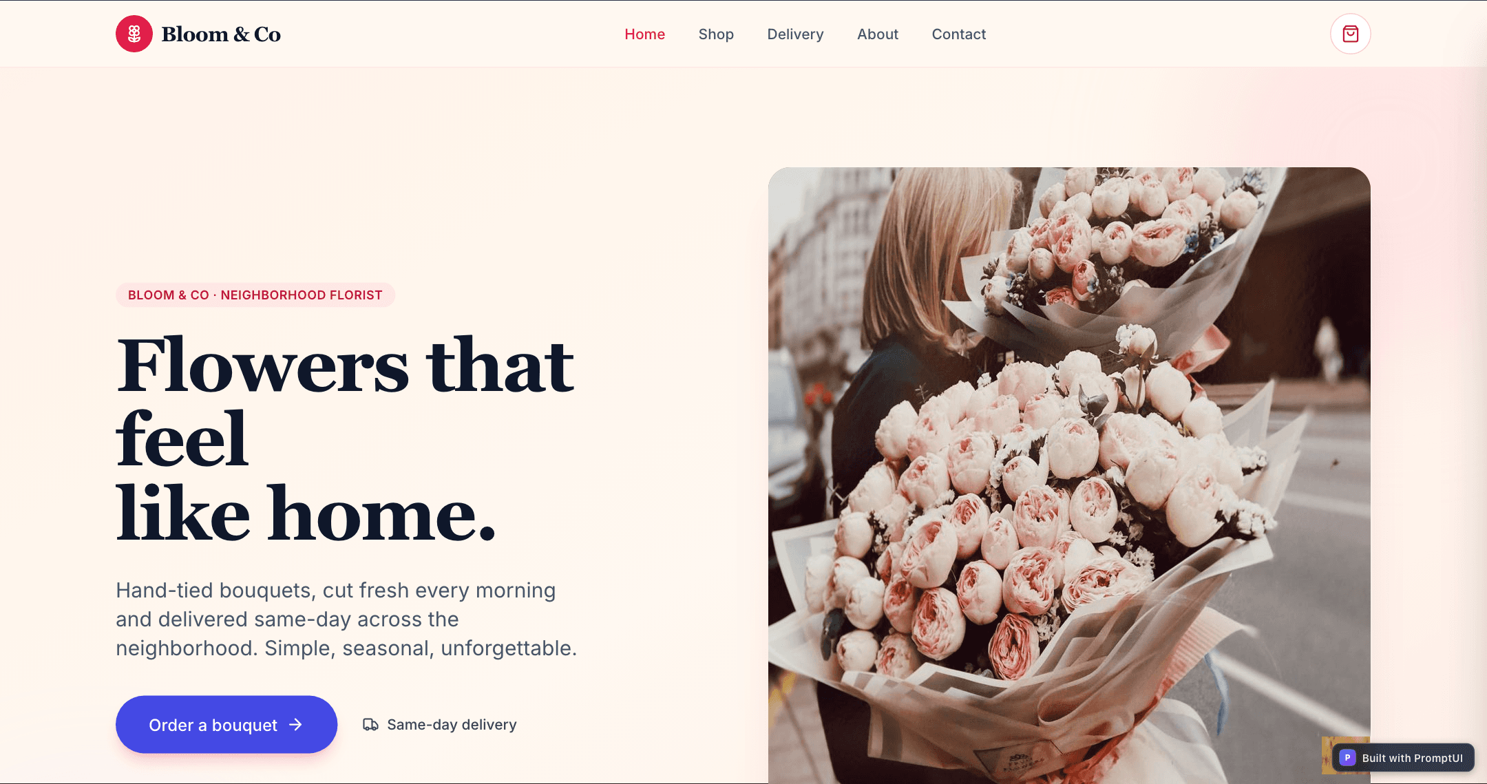 Bloom & Co — built with PromptUI