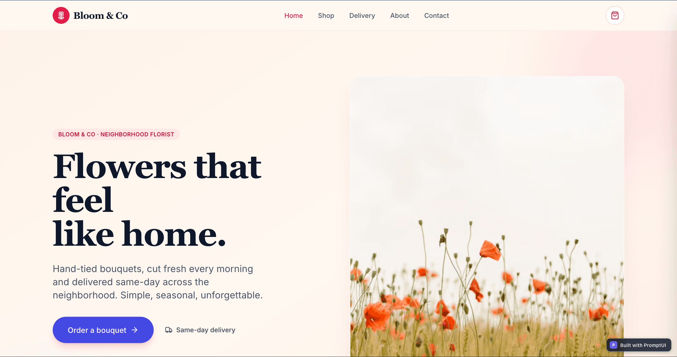 Bloom & Co — built with PromptUI