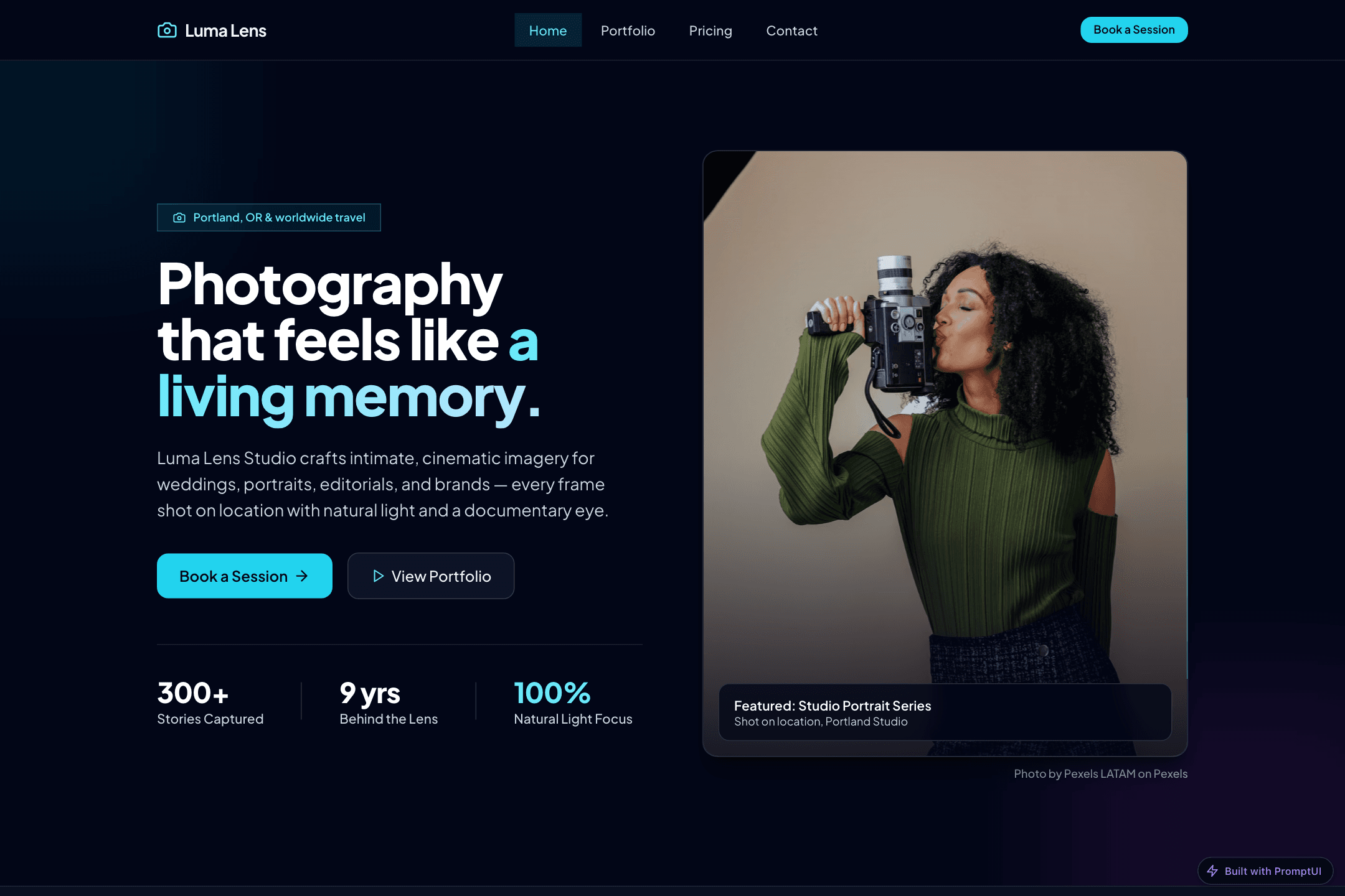 Luma Lens — built with PromptUI