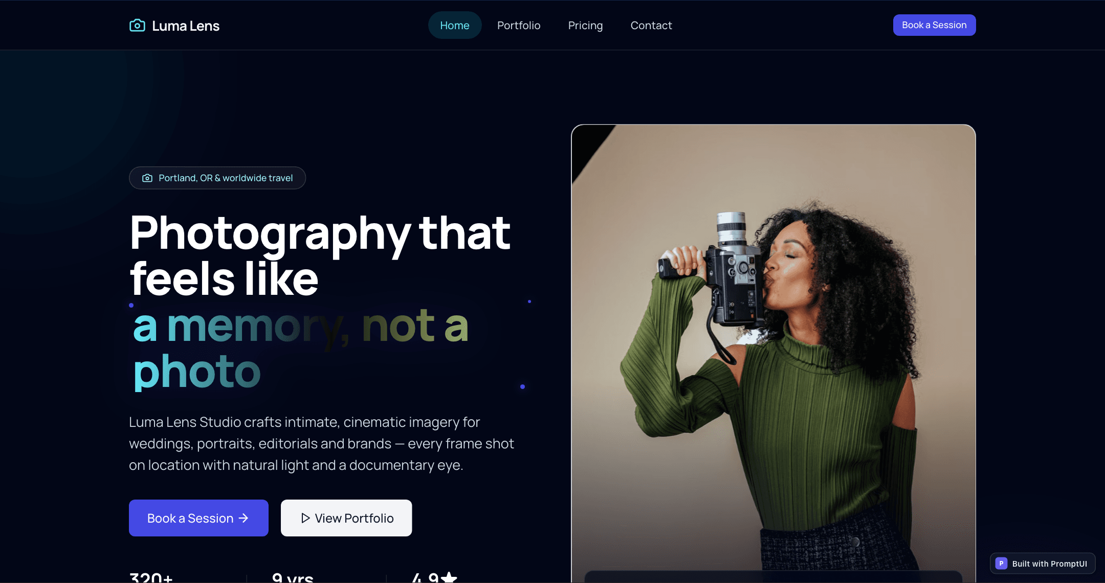 Luma Lens — built with PromptUI