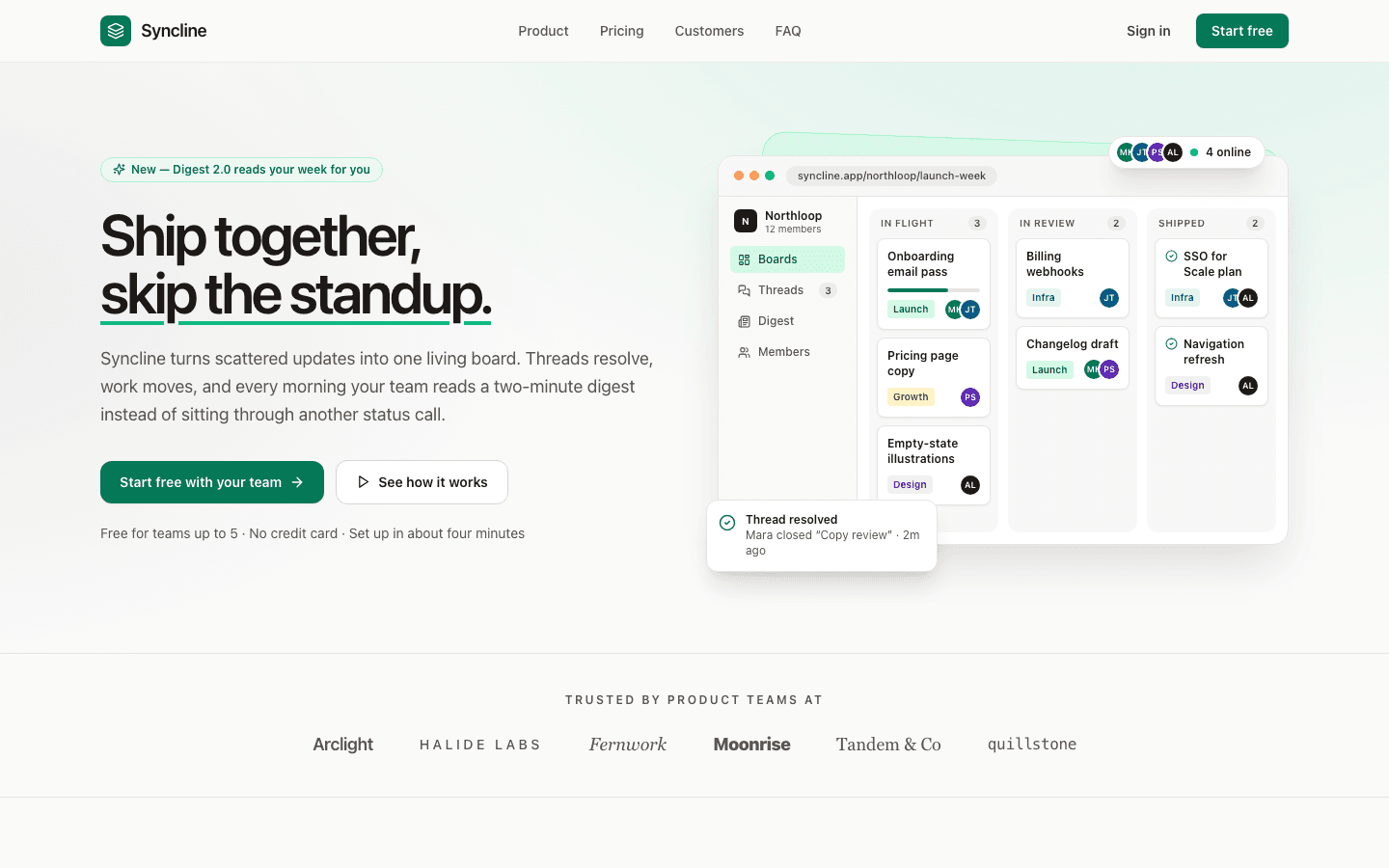 SaaS Product Landing Page template preview built with PromptUI