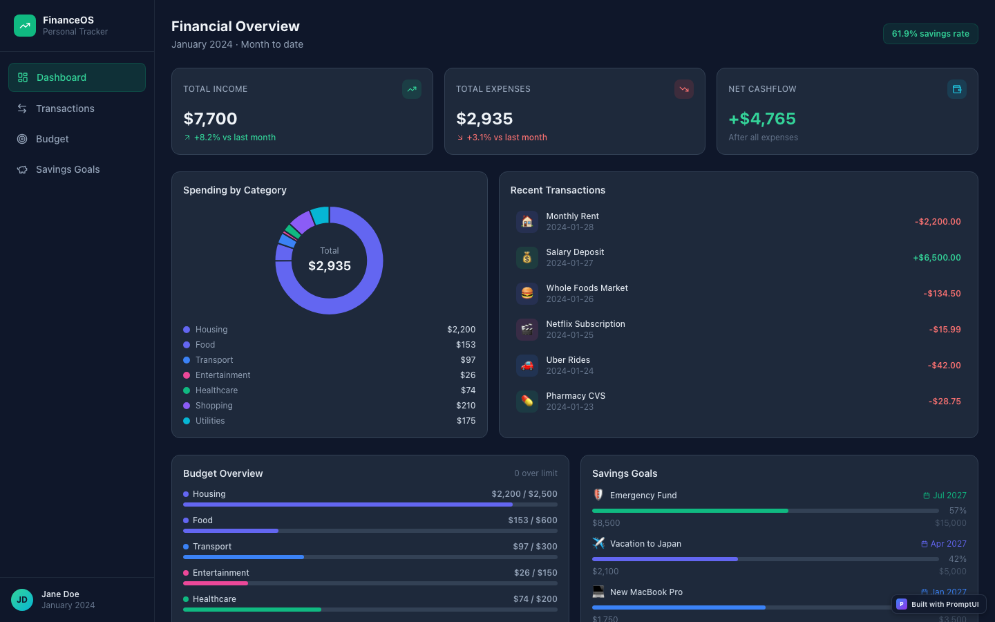 finance-tracker preview
