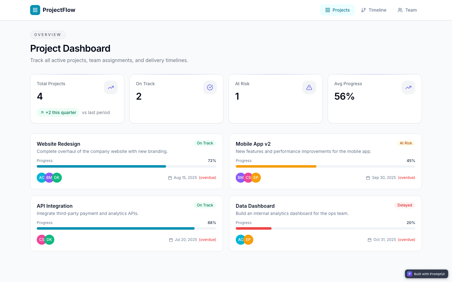 project-tracker preview